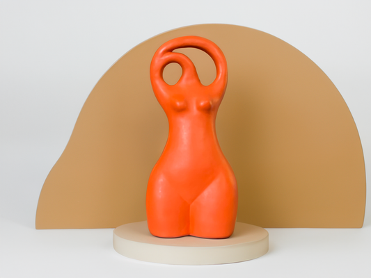 Orange Female Body Sculpture